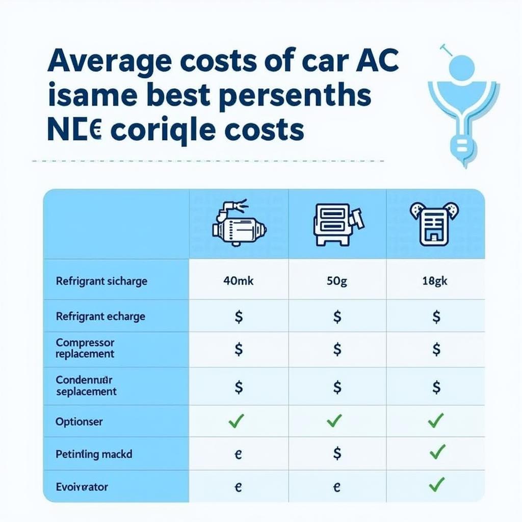 Car AC repair cost comparison