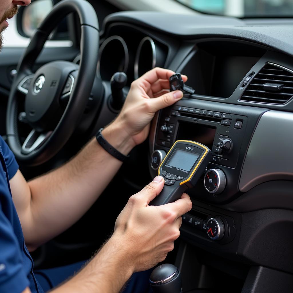 Independent Mechanic Repairing Car AC