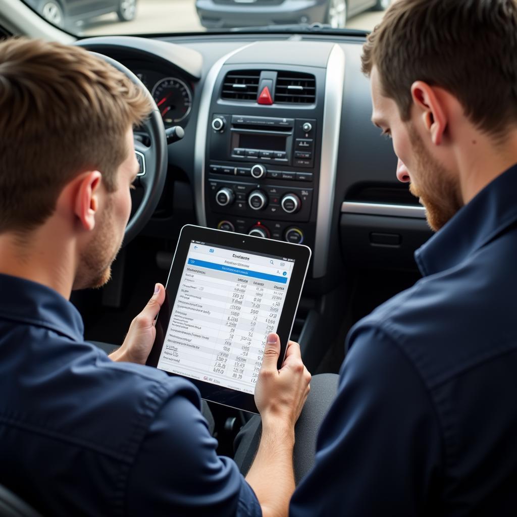 Technician Explaining Estimate