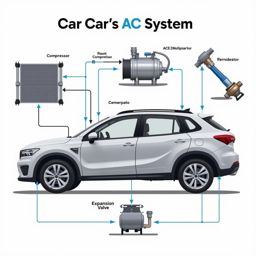 Car AC System Components Diagram