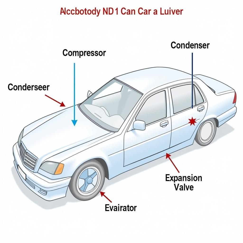 Car AC System Components Diagram