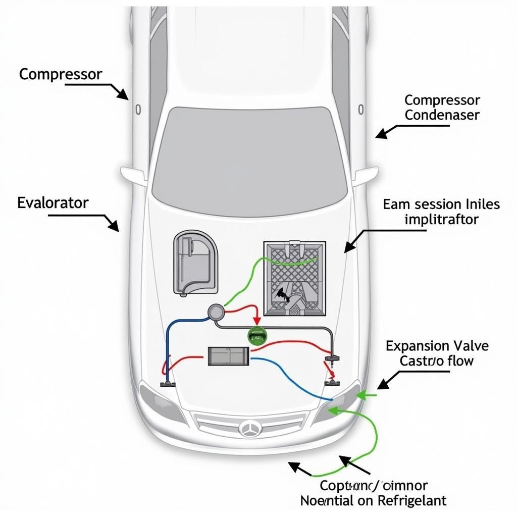 Car AC System Components Diagram