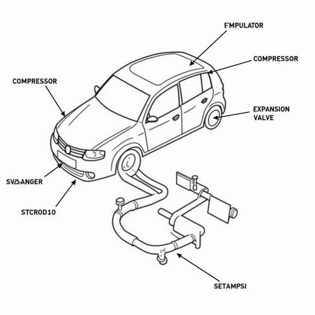 Car AC System Components Diagram