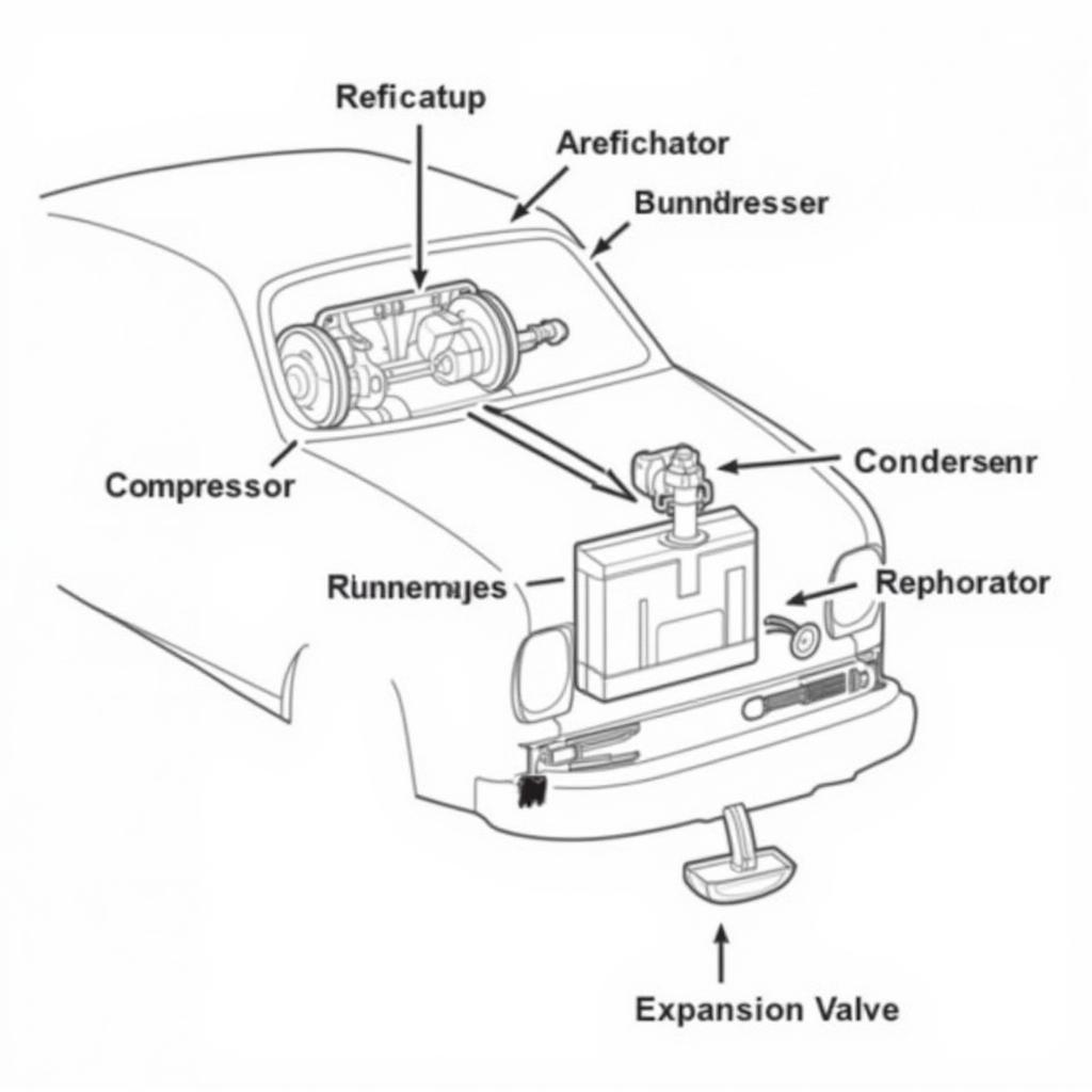 Car AC System Components Diagram