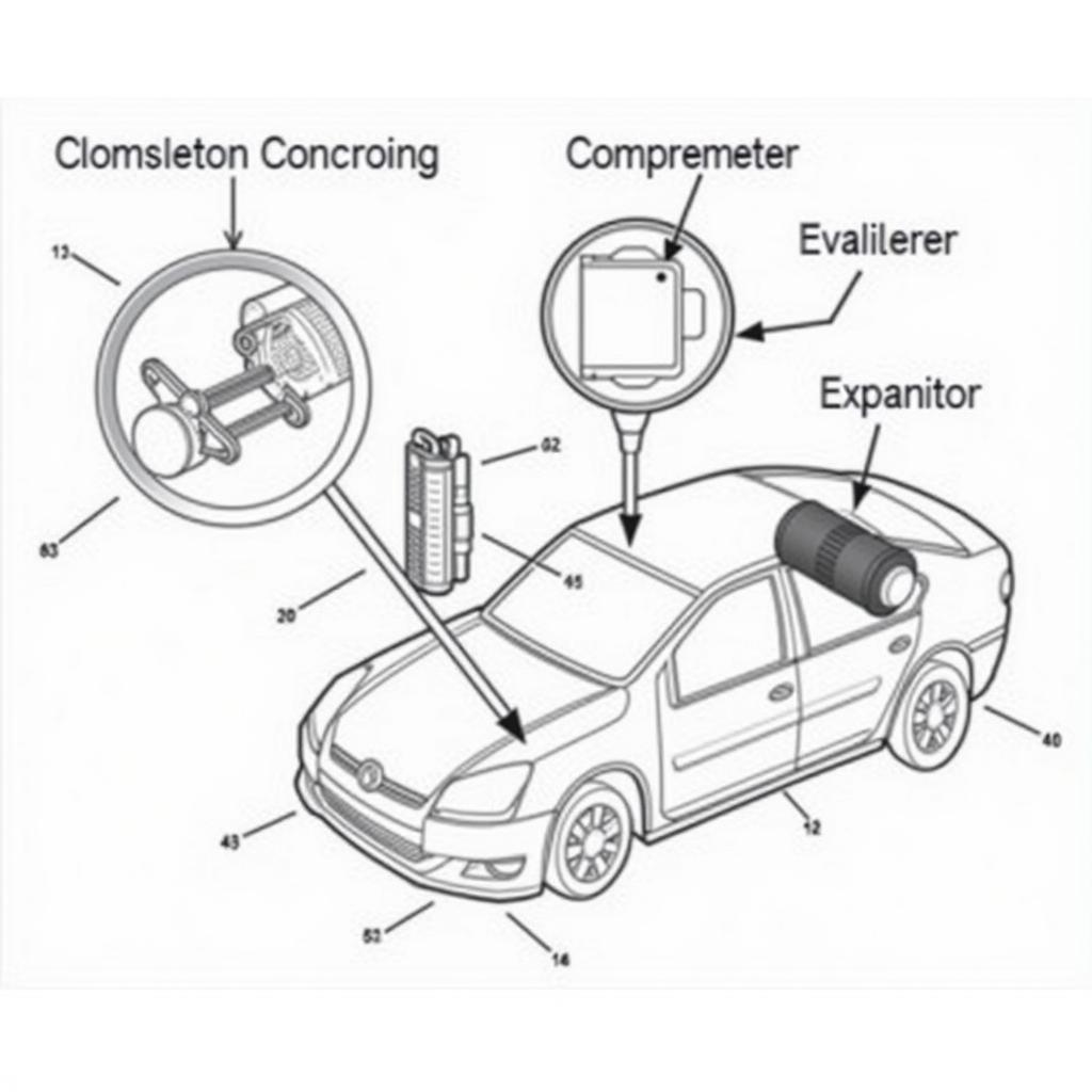 Car AC System Components Diagram