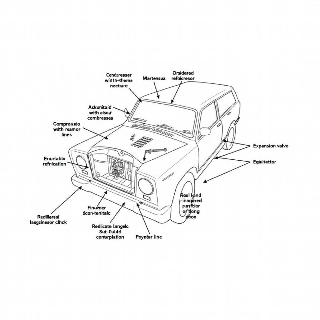 Car AC System Components Diagram