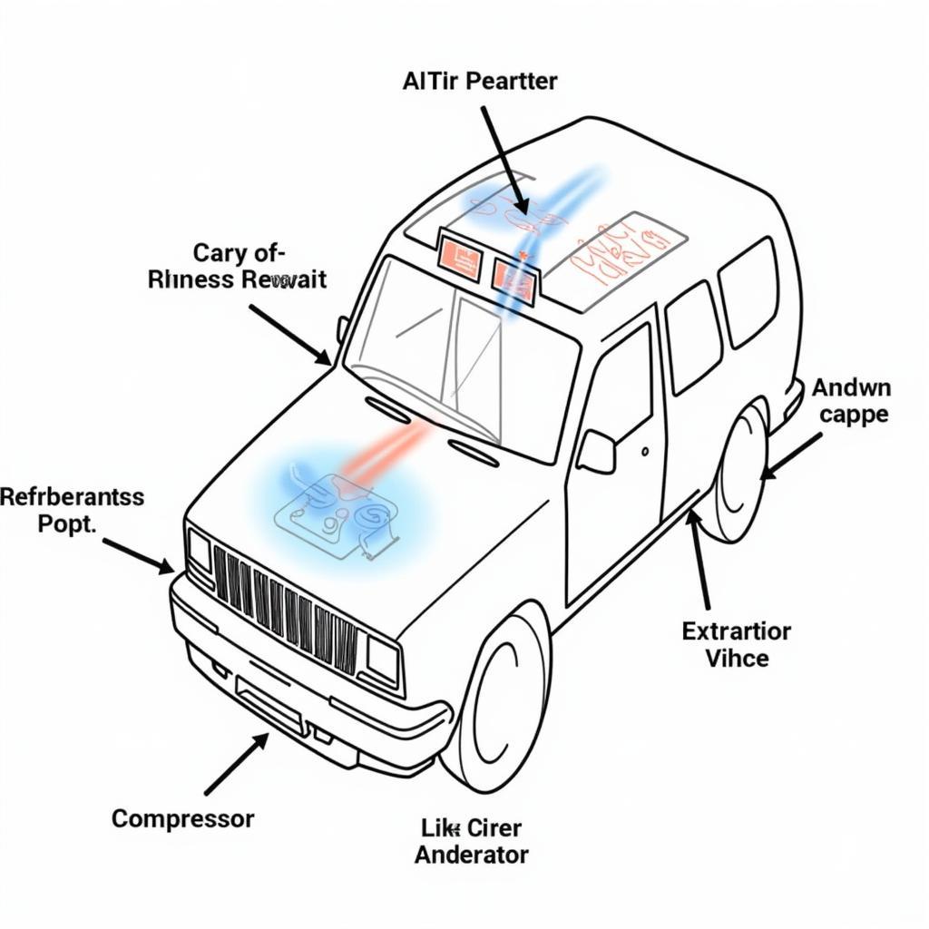 Car AC System Components Diagram