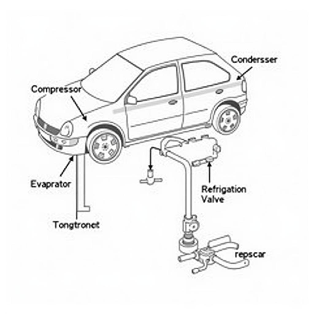 Car AC System Components Diagram