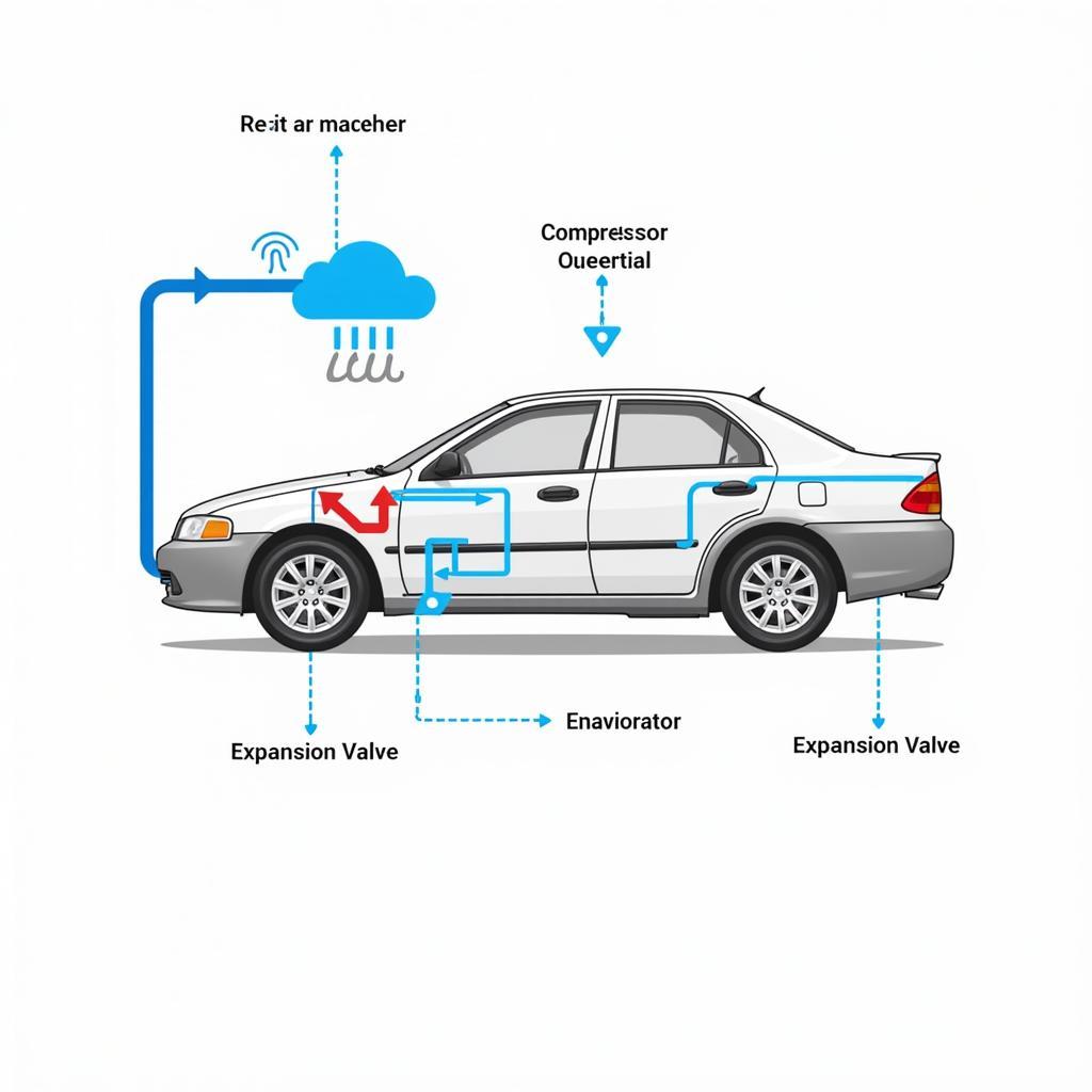 Car AC System Components Diagram