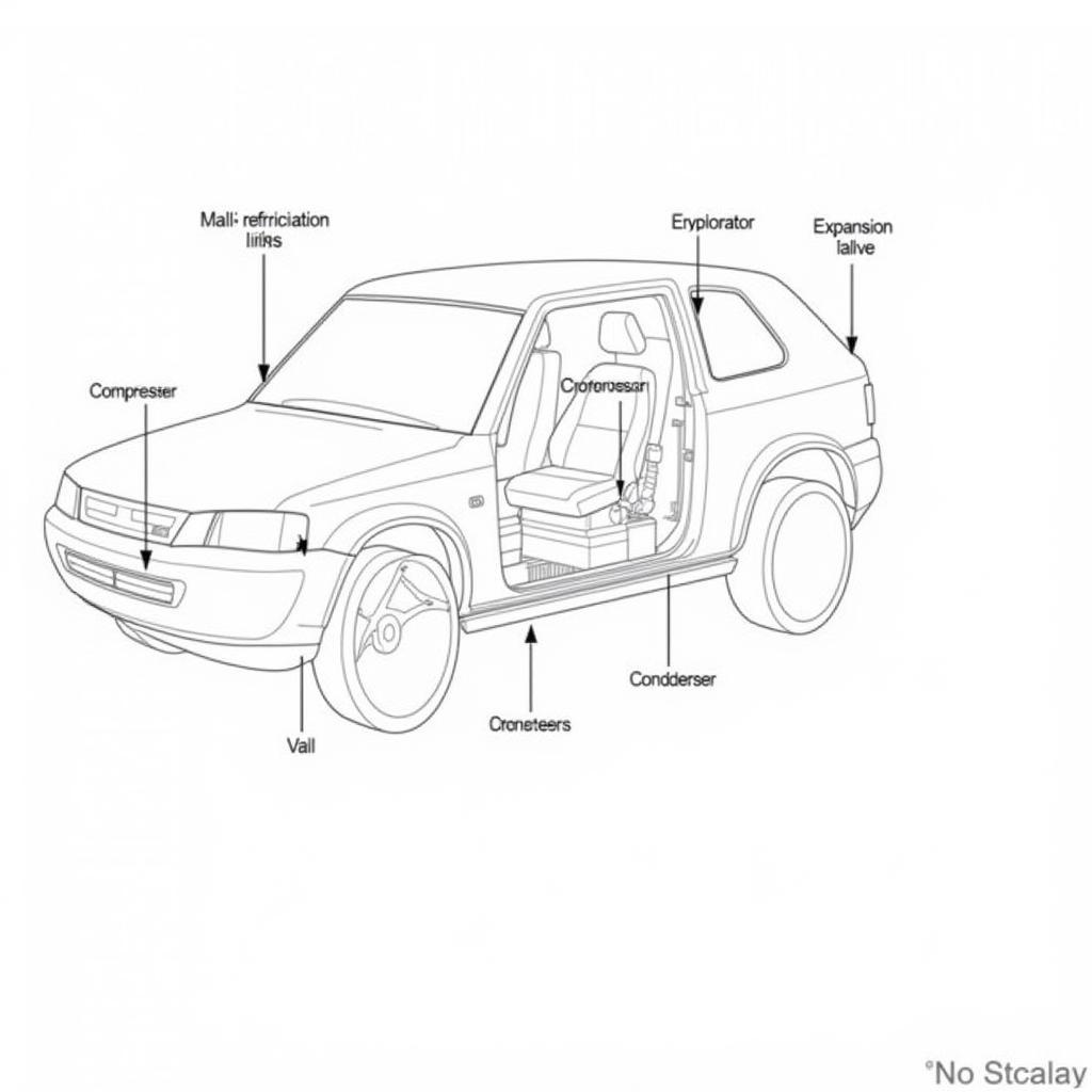 Car AC System Components Diagram