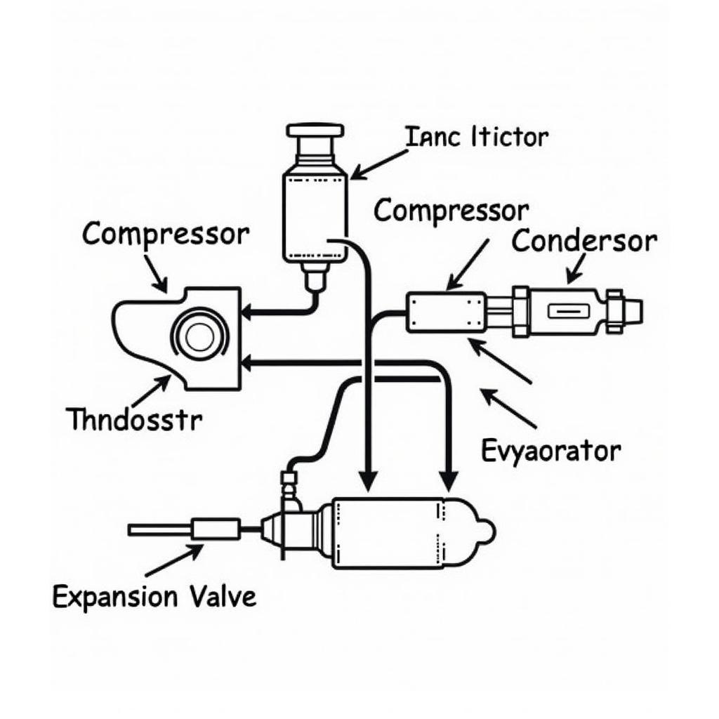 Car AC System Components Diagram