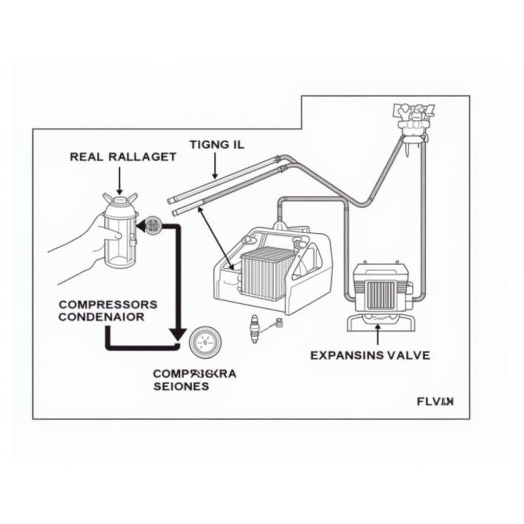 Car AC System Components Diagram