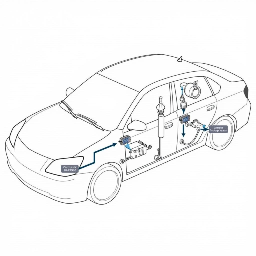 Car AC System Components Diagram