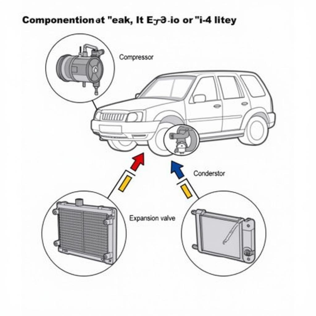 Car AC System Components Diagram