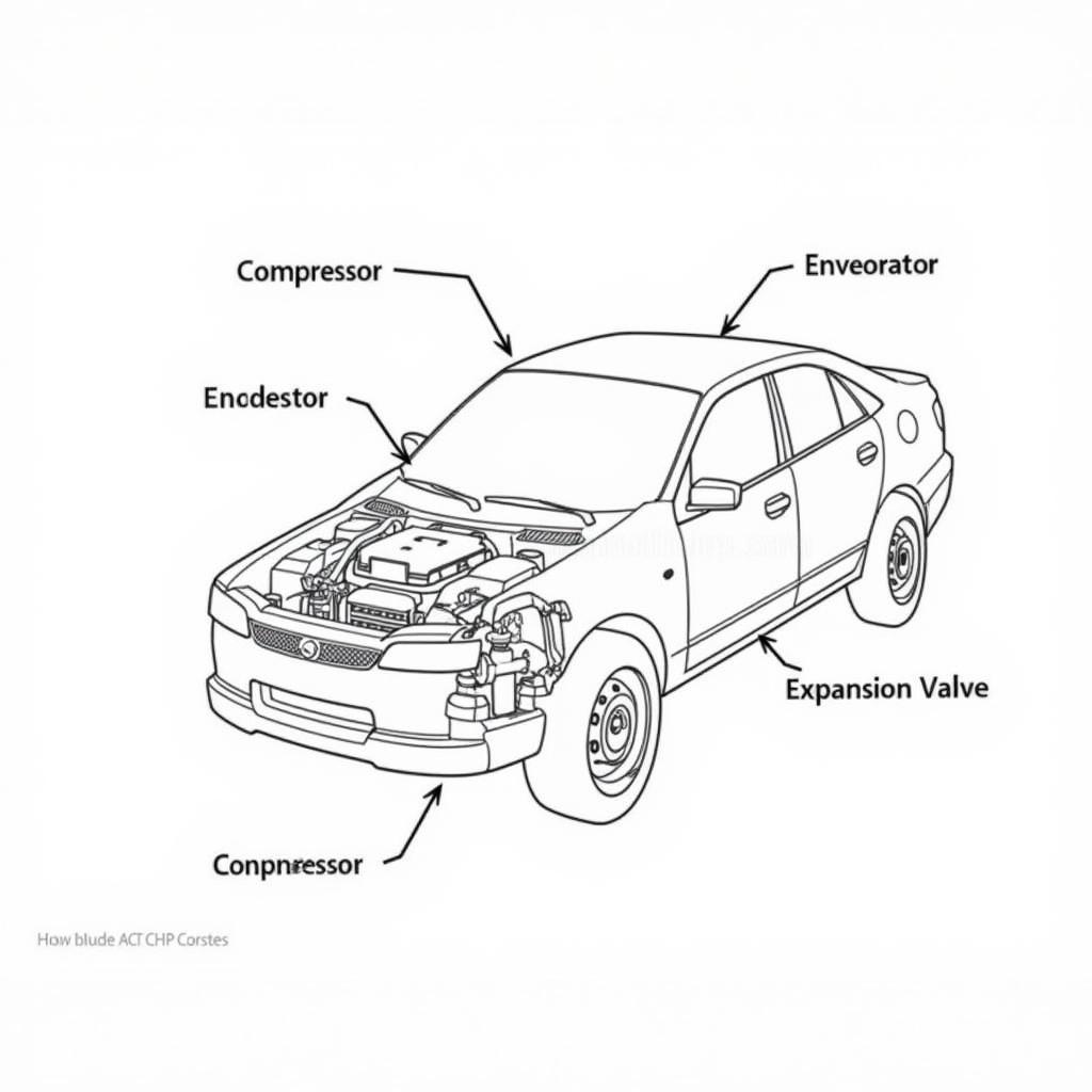 Car AC System Components Diagram