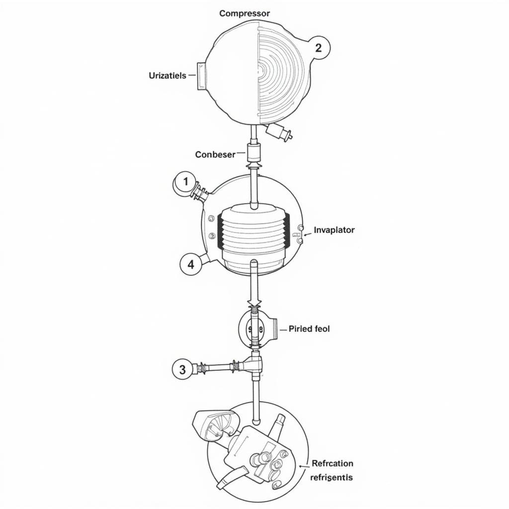 Car AC System Components Diagram