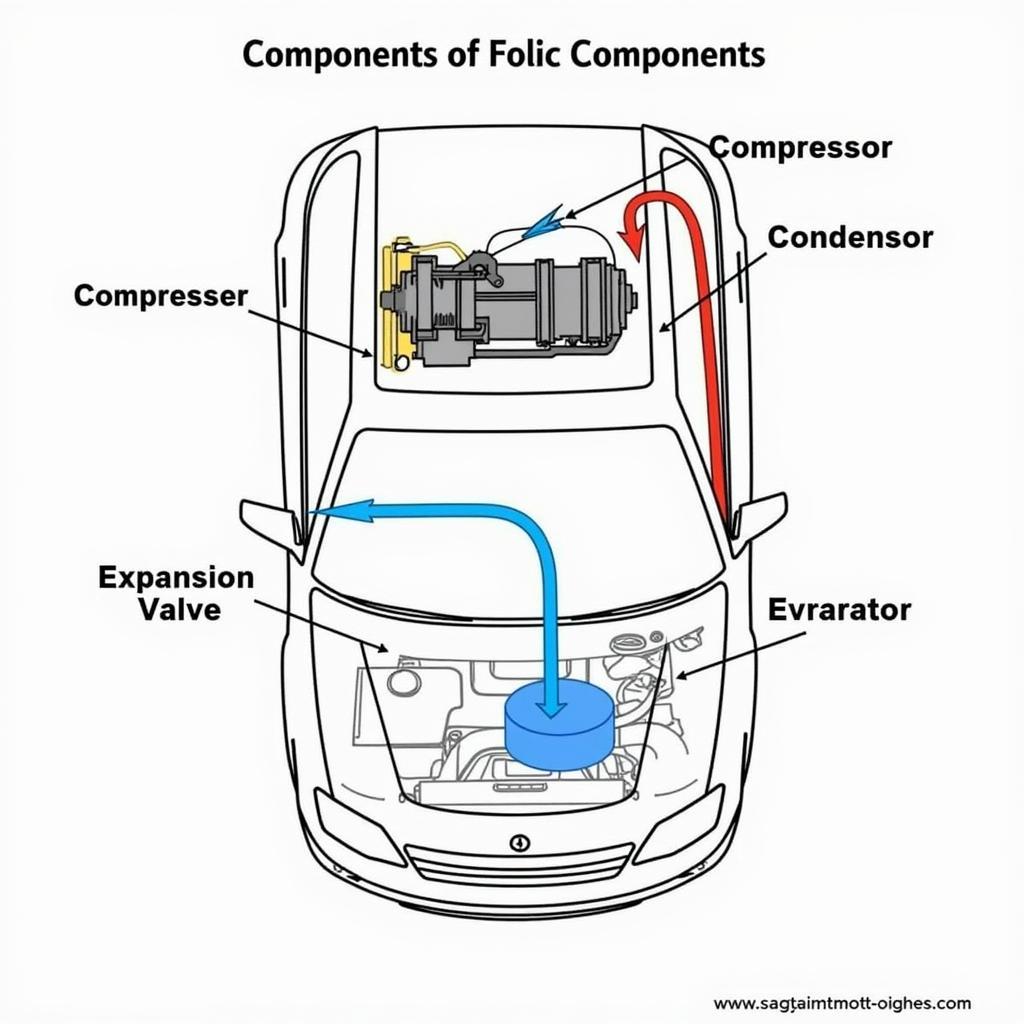 Car AC System Components Diagram