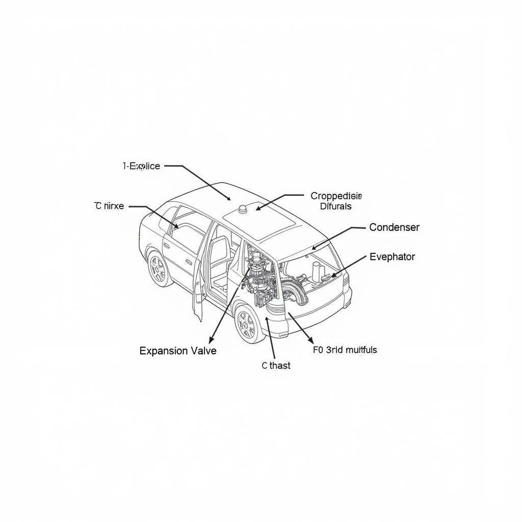 Car AC System Components Diagram