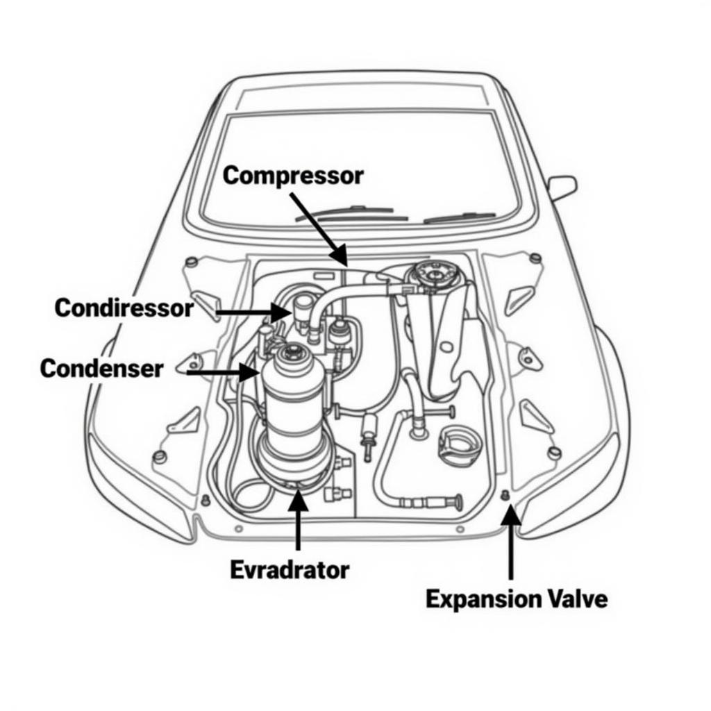 Car AC System Components Diagram