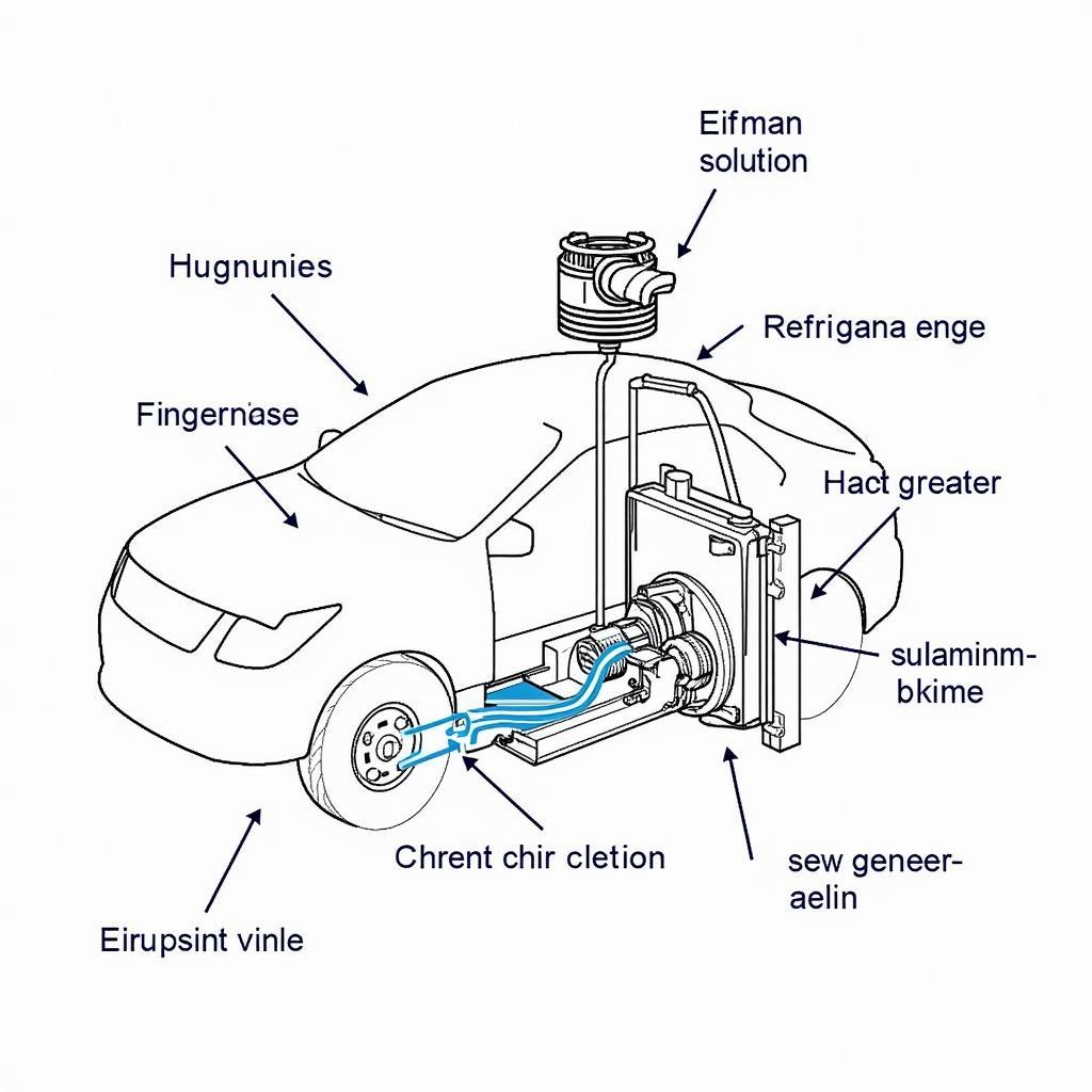 Car AC System Components Diagram