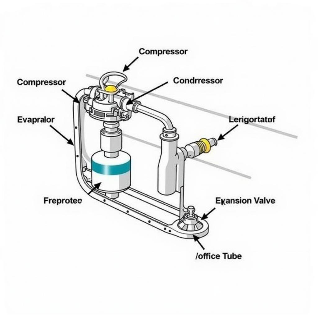 Car AC System Components Diagram