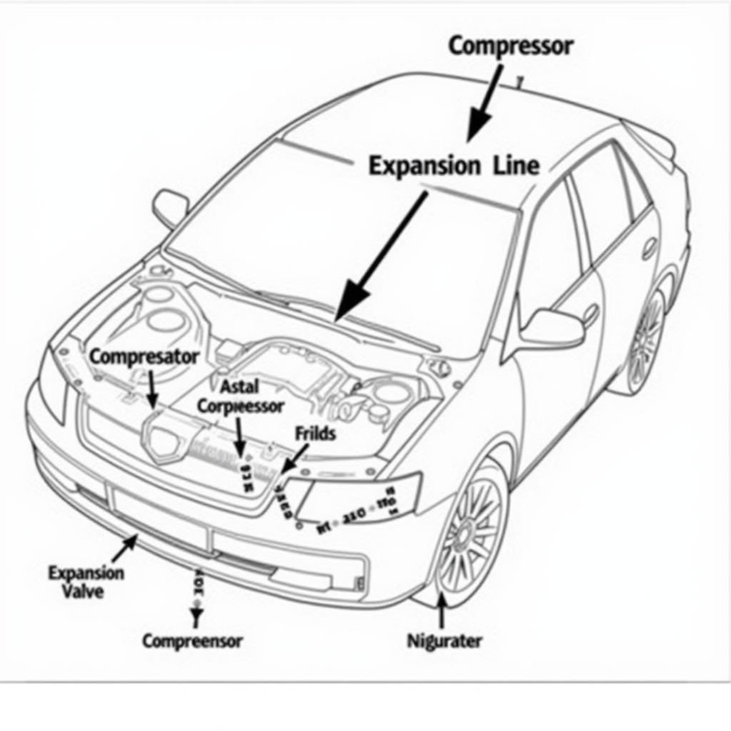 Car AC System Components Diagram