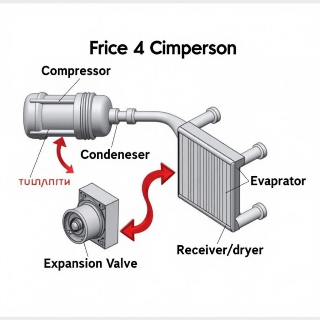 Car AC System Components Diagram