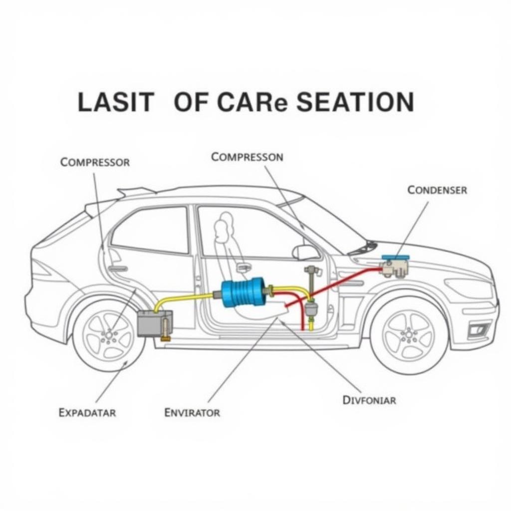 Car AC System Components Diagram