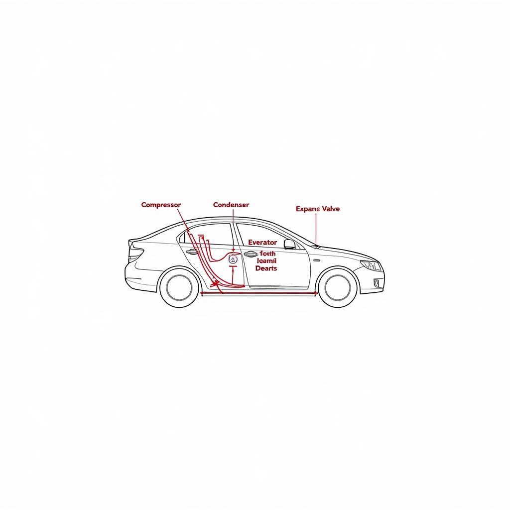 Car AC System Components Diagram