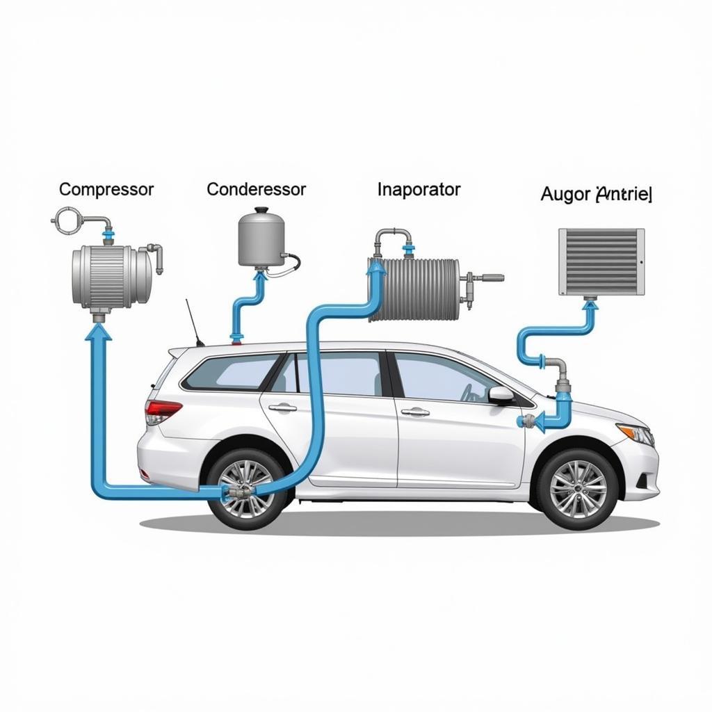 Car AC System Components Diagram