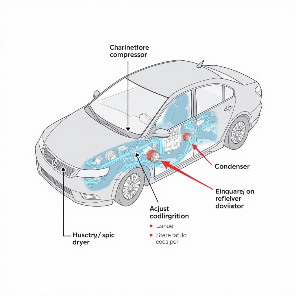 Car AC System Components Diagram