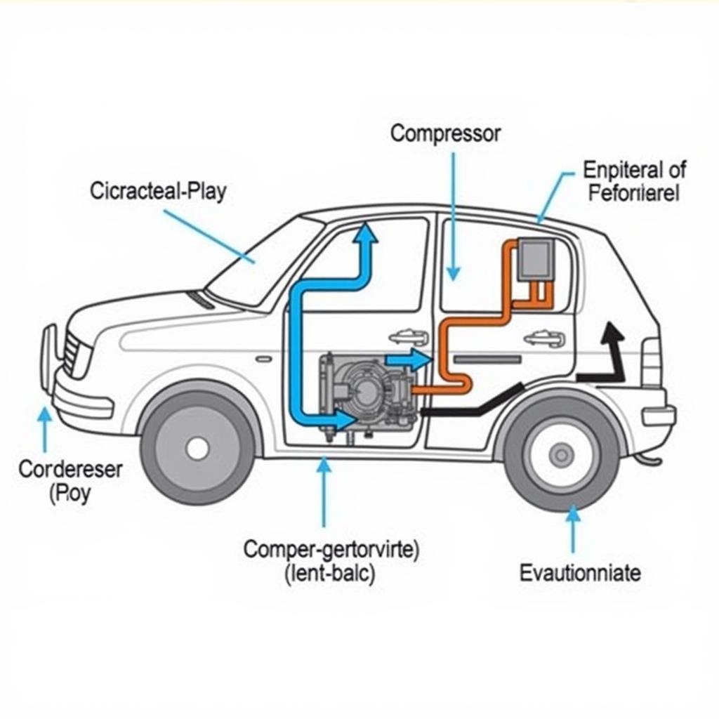 Car AC System Components Diagram