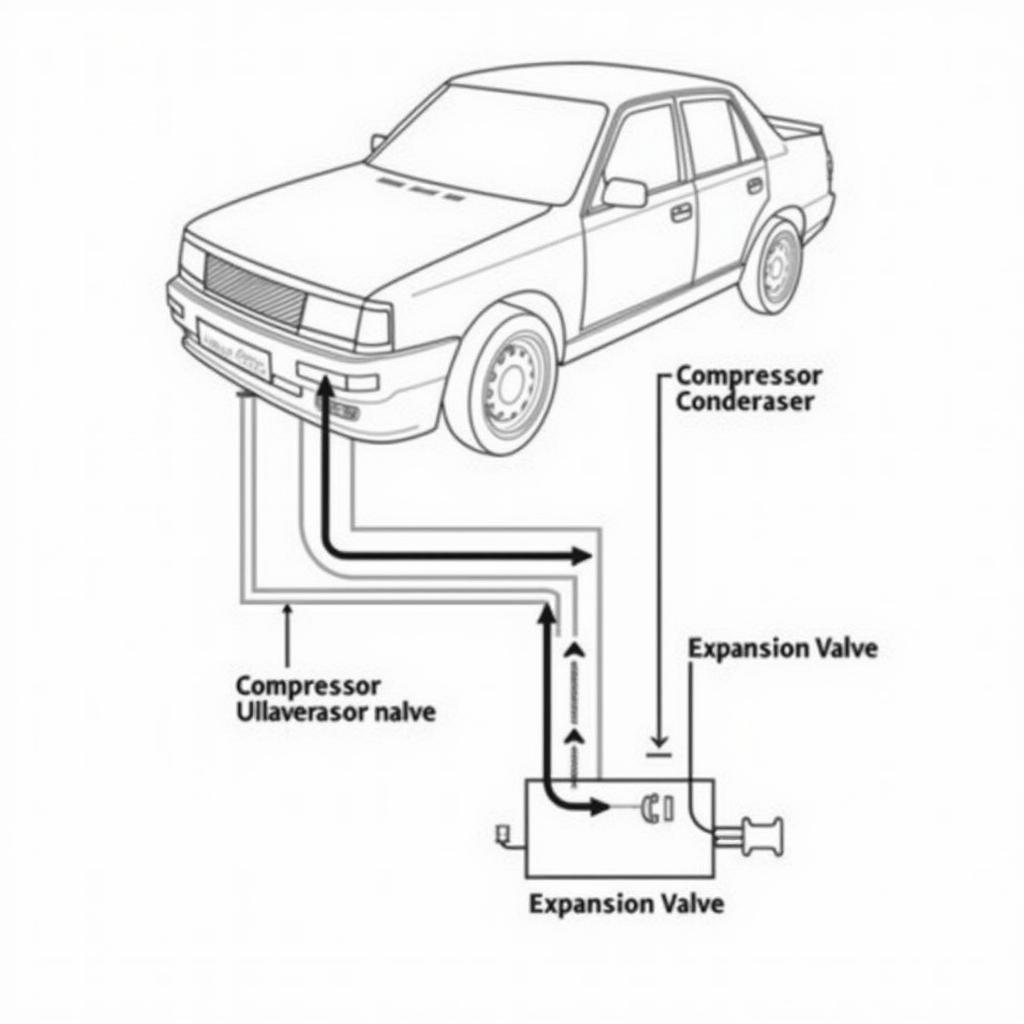 Car AC System Components Diagram