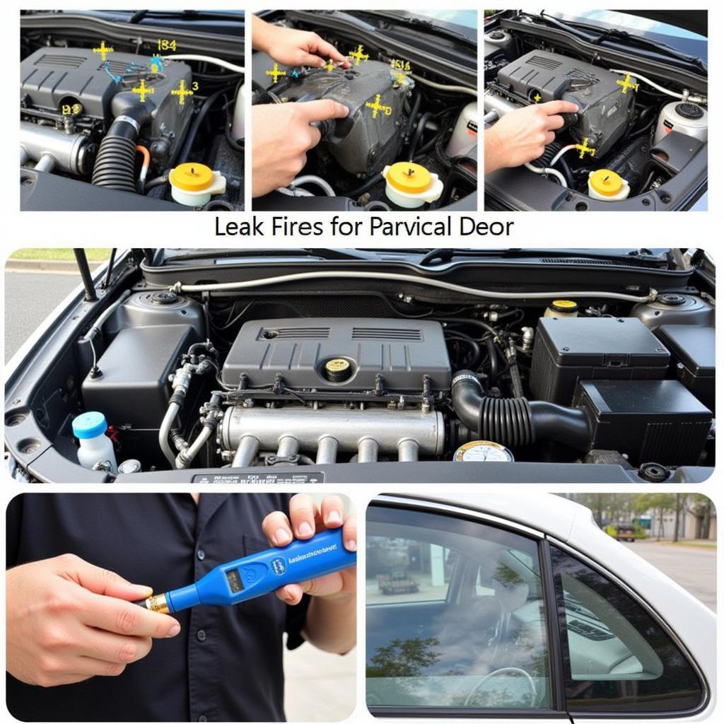 Car AC System Components and Leak Detection