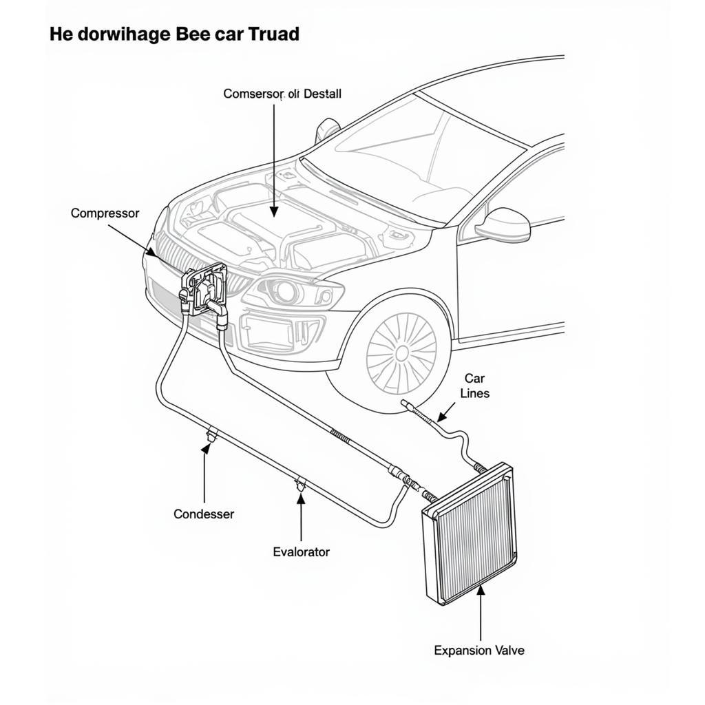 Diagram of a car's AC system