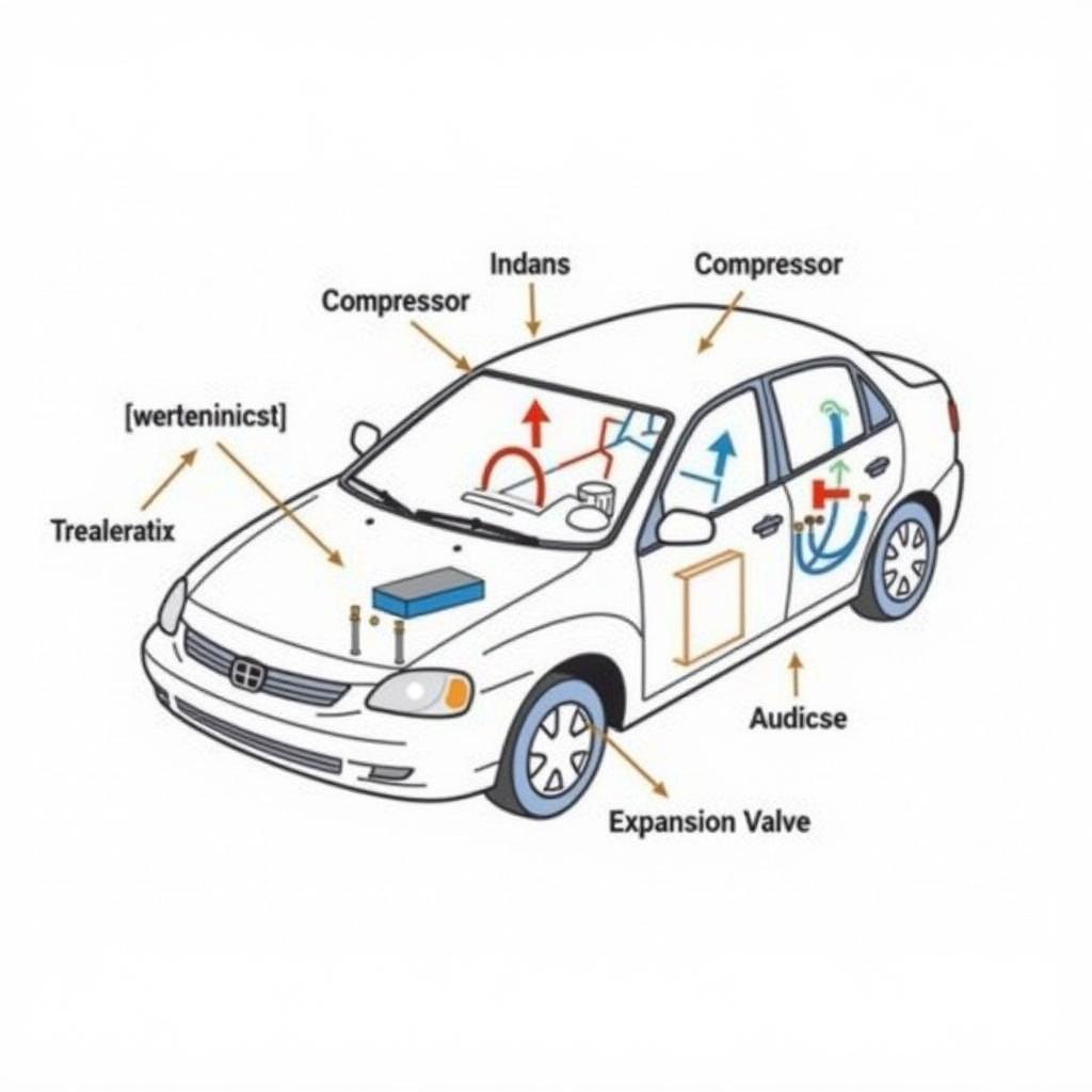 Diagram of a car's AC system