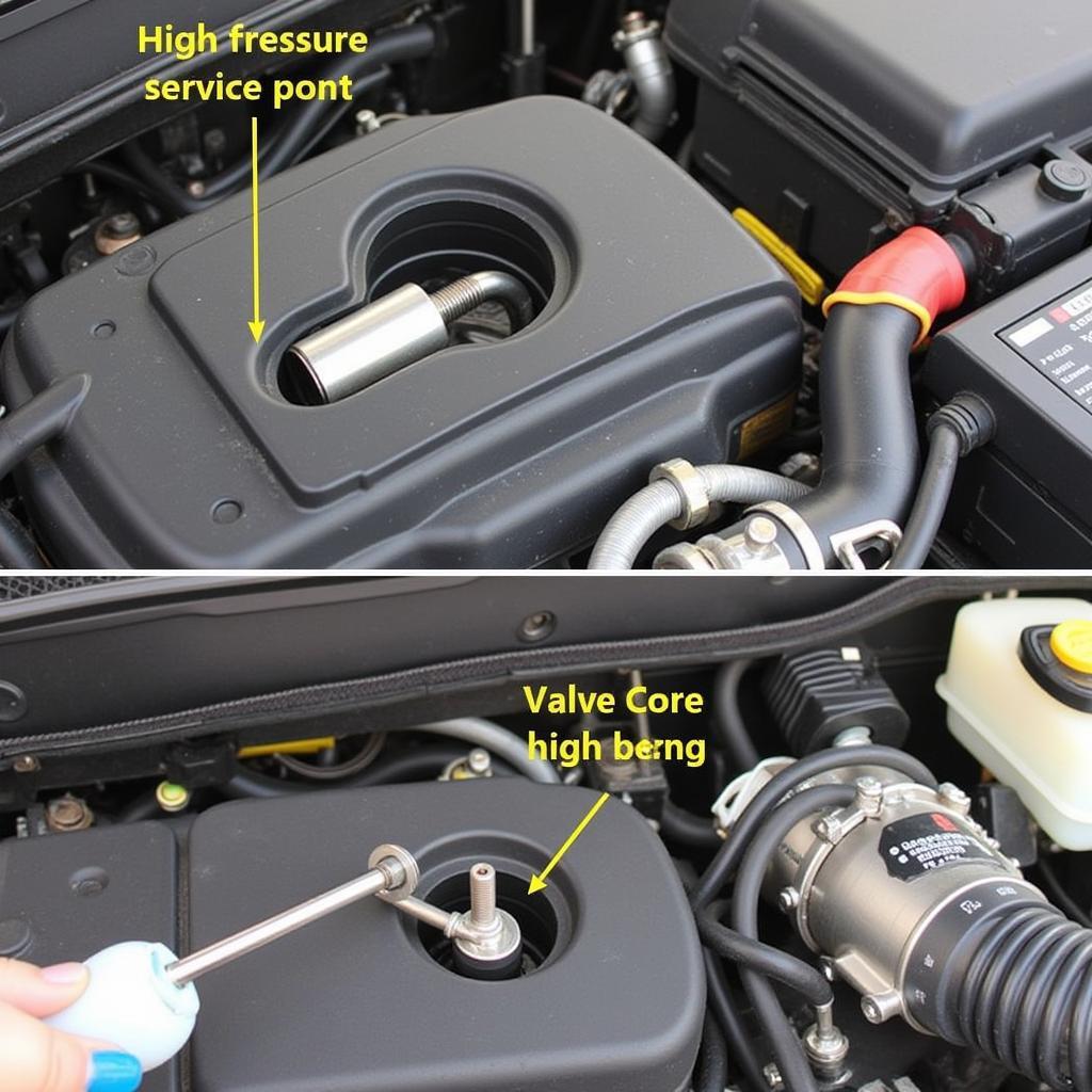 Car AC Valve Core Location