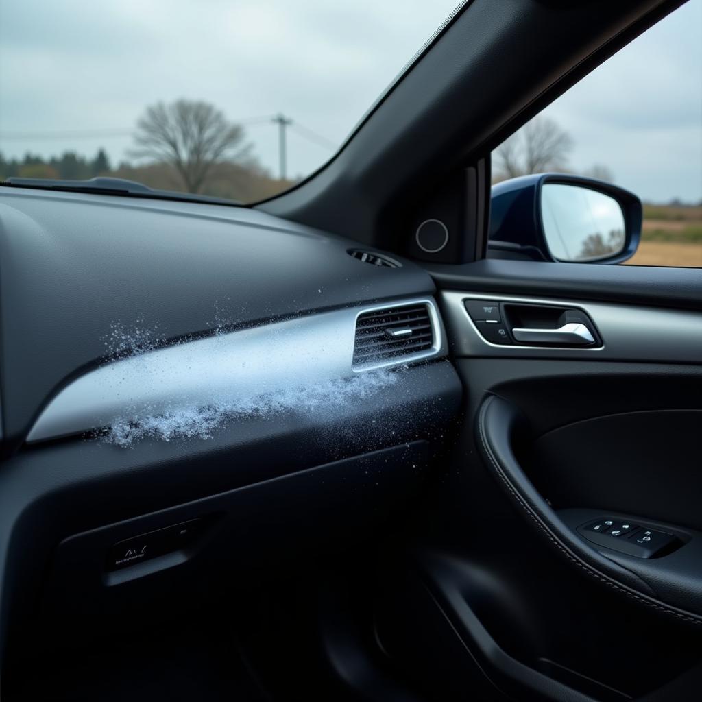 Car AC vent blowing cold air after repair