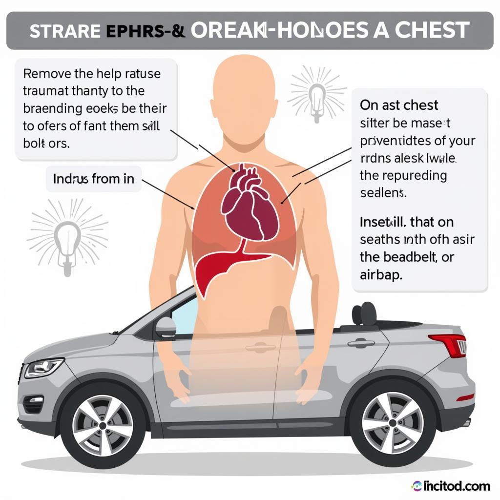 Car Accident Chest Trauma Illustration