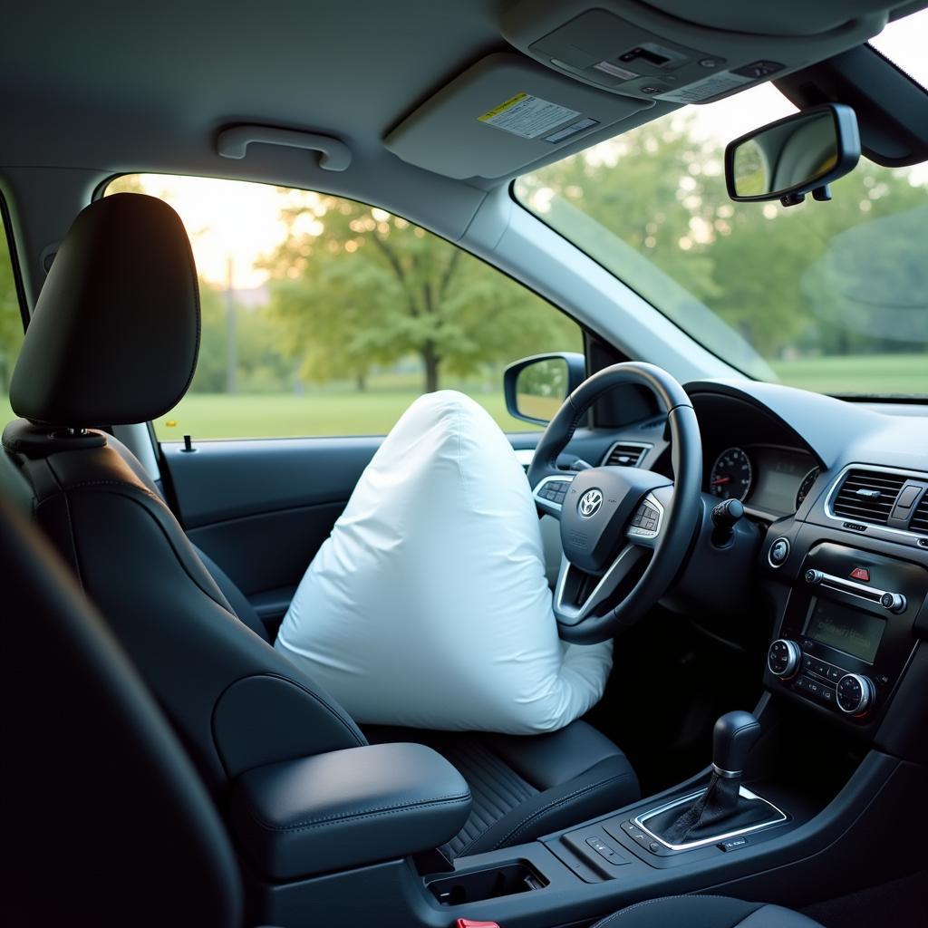 Car Airbag Deployment in an Accident