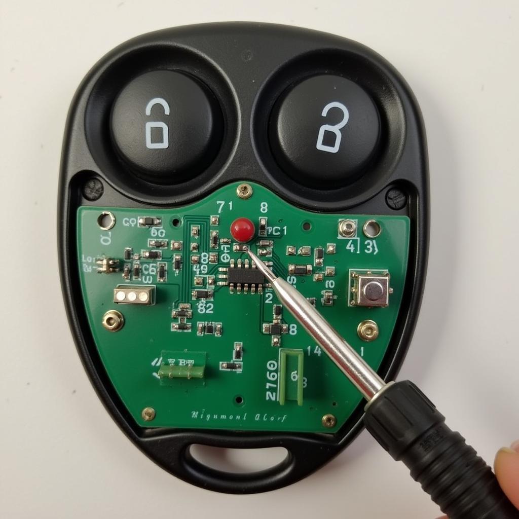 Inspecting the Internal Components of a Car Alarm Remote