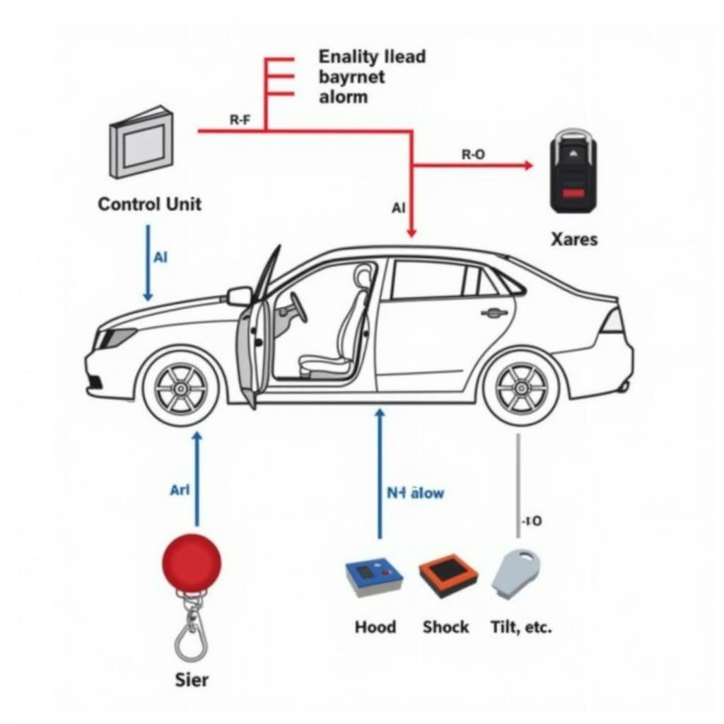 Car Alarm System Components Diagram