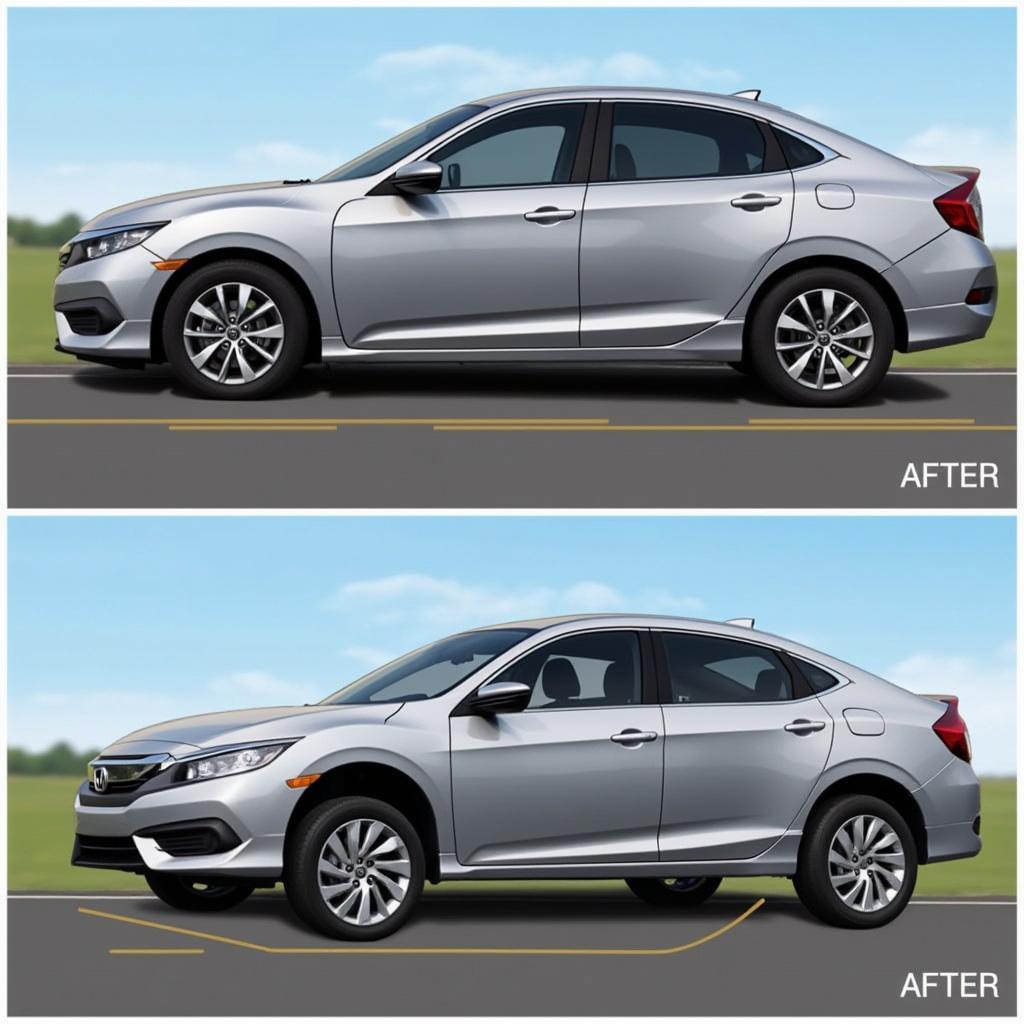 Car Alignment Before and After