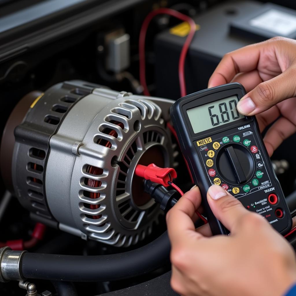 Car Alternator Diagnostic Test using Multimeter