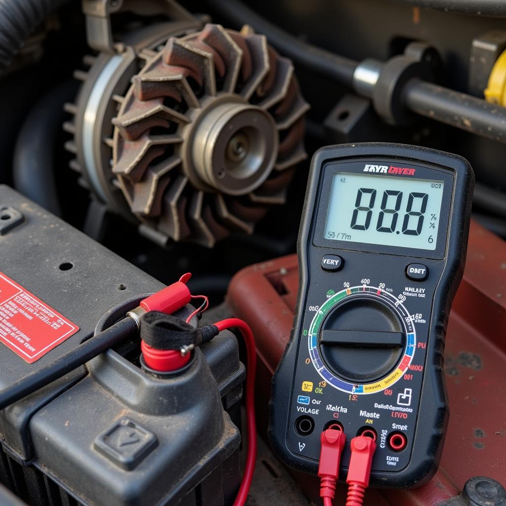 Car Alternator Testing with Multimeter