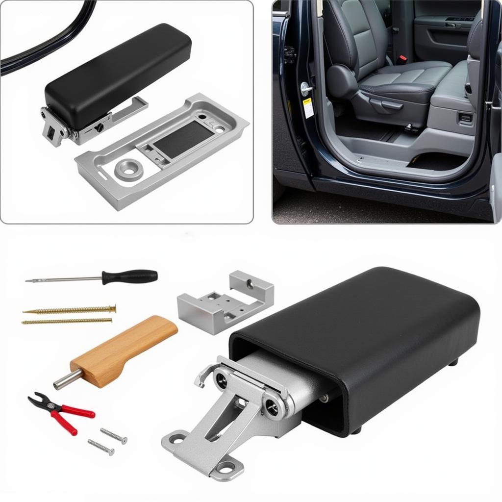 Disassembling a Car Armrest for Hinge Replacement