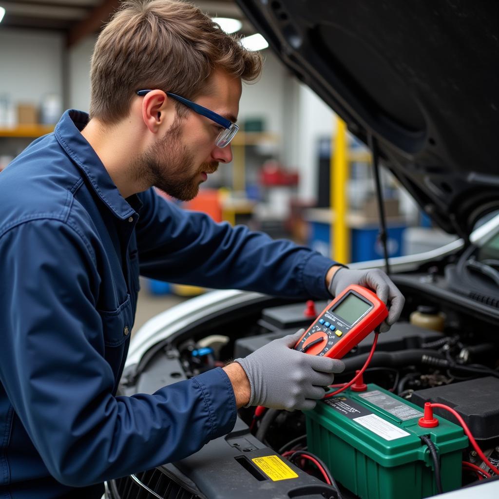 Checking Car Battery in Hudson