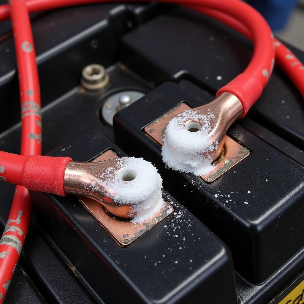 Car Battery Corrosion on a Fossil Fuel Car