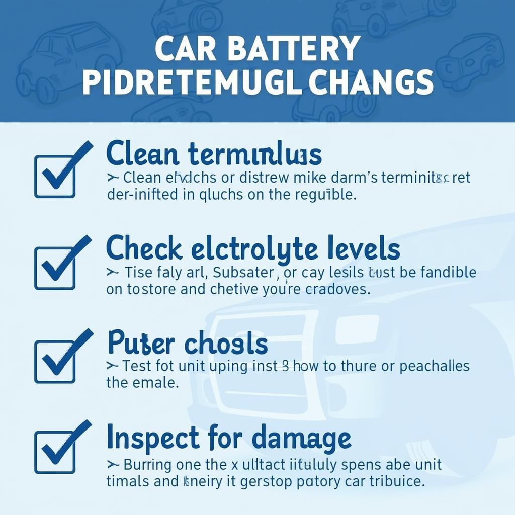 Car Battery Maintenance Checklist