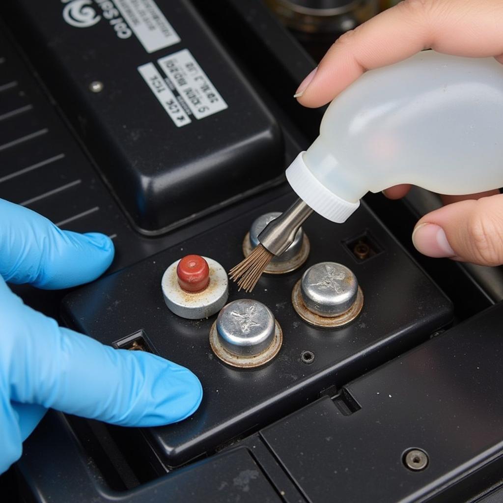 Cleaning Car Battery Terminals